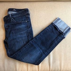 AG slim straight cuffed ankle jeans, “the stevie”
